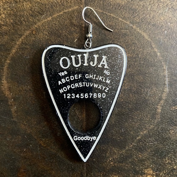 Ouija Planchette Earrings - Picture 2 of 5